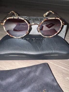 KREWE CALLIOPE MONARCH 24K UNISEX SUNGLASSES W BOX CASE